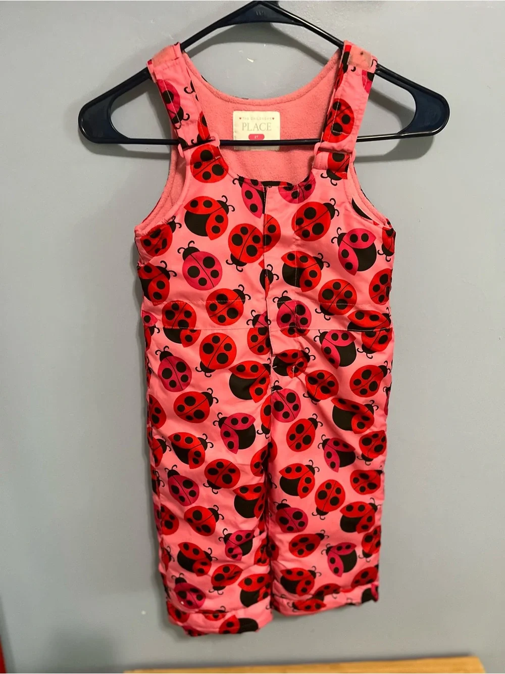 The Children's Place Pink Ladybug Puffer Jacket